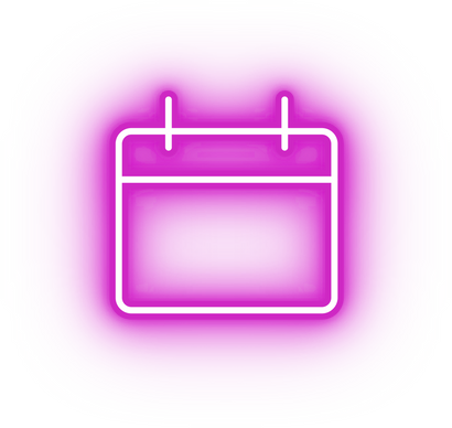 Neon pink calendar icon